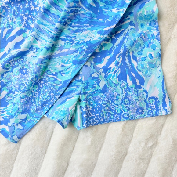 Lilly Pulitzer Blue Green Floral Dress Romper Size 4 NWT - Picture 4 of 8